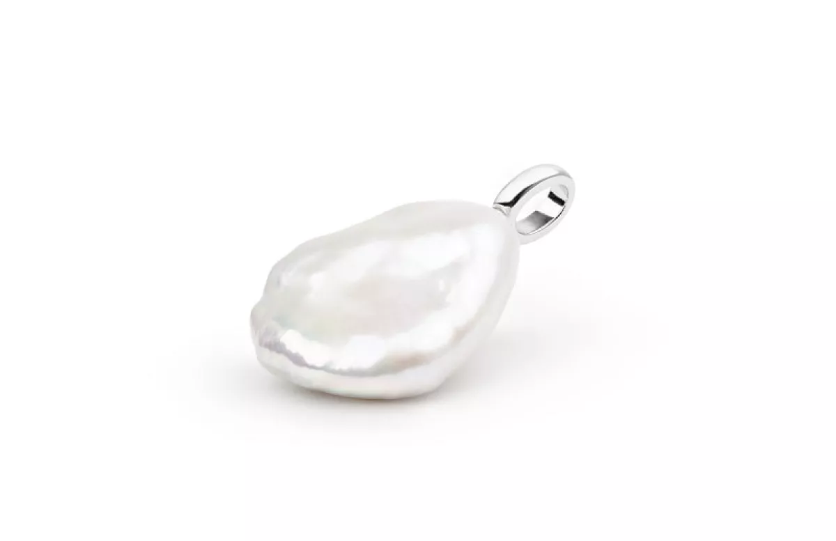 Perlenanhänger einzeln, weiß barock 13-14 mm, 925er Silber, Gaura Pearls, Estland Perlenanhänger einzeln, weiß barock 13-14 mm, 925er Silber, Gaura Pearls, Estland